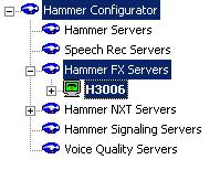 9. Click OK. Each server entered is added to the Current Servers list and then appears in the list of servers in the Hammer Configurator window as shown in Figure 4.