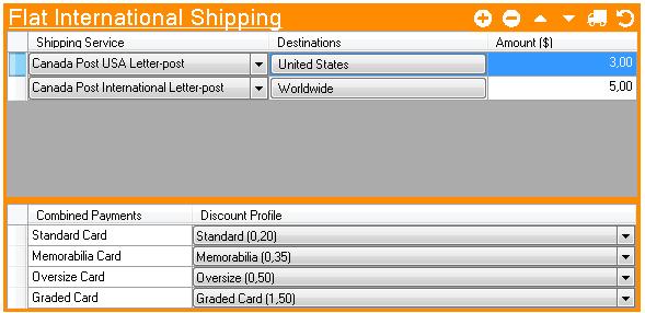 4.1.3 FLAT INTERNATIONAL SHIPPING This section is similar to the previous one except that you must specify one or more Destination(s) for each Shipping Service.