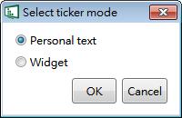 3 Select a preferred ticker mode from one of the options: