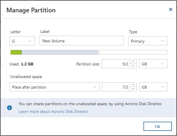 5.1.2.1 Partition properties When you recover partitions to a basic disk, you can change properties of these partitions.
