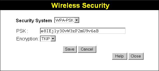 Wireless ADSL Router User Guide Encryption Default Key Key Value Passphrase same setting. 64 Bit - data is encrypted, using the default key, before being transmitted.