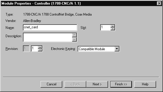 Communicating with Devices on a ControlNet Link 5-5 Configuring Remote I/O The FlexLogix controller supports remote I/O over a ControlNet link.