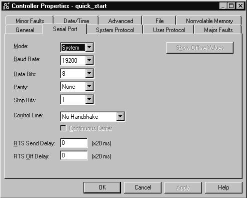 Communicating with Devices on a Serial Link 7-5 Step 2: Configure the serial port of the controller 1. In RSLogix 5000 programming software, select the Controller folder.