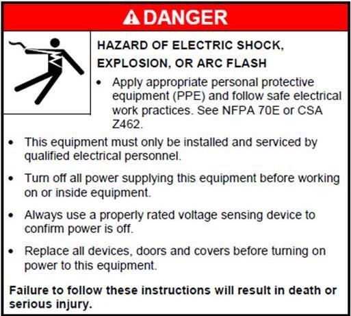 Safety Information NOTICE: Read these instructions carefully, and look at the equipment to become familiar with the device before trying to install, operate, or maintain it.