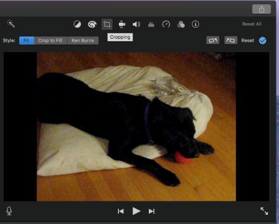 31. Use the Crop tool to add effects to your clips.