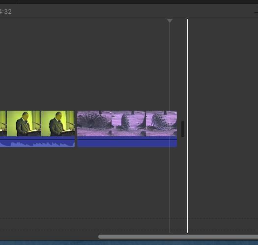 6. Move the playhead through your video until you come to a spot where you can clearly see the color corrections that need to be made.