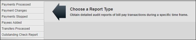 Reports Reports assist with managing details of the bill pay account. These can be converted to Excel.