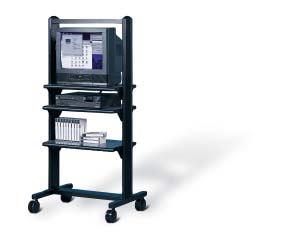 Presentation Cart 32 W cart accommodates up to a 19 screen monitor, 38 W cart up to a 27 screen Includes safety strap kit to secure TV monitor TCPK0041 65"H x 32"W x 30"D 152 lbs.