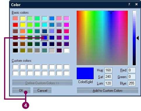Chapter 3 SSMT Program User Guide 4. Click the selected color in the color dialog and click OK to change the color. 5.