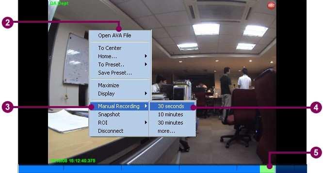 Chapter 4 System Operation 4-5-12 Manual Recording The function allows the user to record the desired video clip manually. To run the manual recording function, see the following steps: 1.