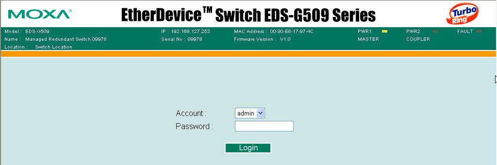 3. Select Yes to enter the EDS-G509 s web browser interface and access the web browser interface secured via HTTPS/SSL. NOTE Moxa provides a Root CA certificate.