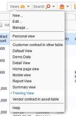 Practice Editing a View: the Fields Tab Click on the Contracts table in the left pane.