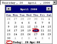 To configure date: 1 At the Start Date field, click on the arrow button to open the Month menu 2 Use (forward) or (backward) to select the desired month Then click directly on the day to select the