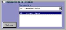 AEC User Manual 40 Report Generator 424 Transactions to Process This field allows you to configure your query based on additional query items by Transaction events To configure by transaction: By