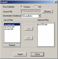 Import This option allows you to import and restore the backup SQL tables from an adc file extension 1 Click to open the Import dialog AEC User Manual 60 DB Administrator Backup This option backs up