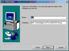 start the BDE setup and open the User Information screen 12 Type your name and the company using the software Then