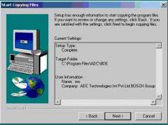 Database Data Storage Option 15 Change the preferred folder and click to open the Start Copying Files screen showing