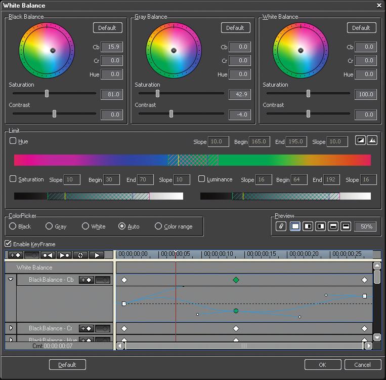 Real-Time Color Correction Use real-time color correction with an interactive split-screen display and secondary controls. Stack multiple filters for even greater control.