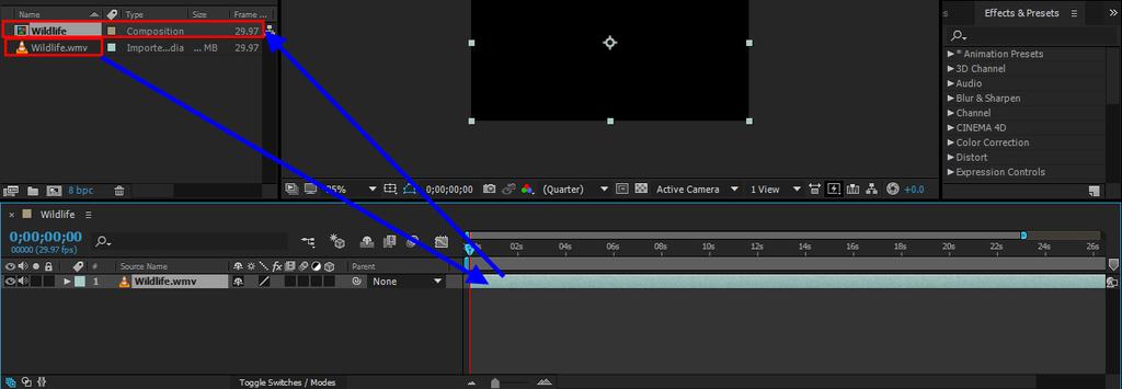 Applying Green Screen to a Video 1. Import a file by going to File>Import>File. 2.