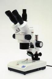 CV Stereo Zoom Microscope Stereo microscope with incident and transmitted illumination.