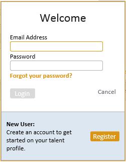 account and rebuild a profile. The first time you access Candidate Space select to create an account and build a profile.