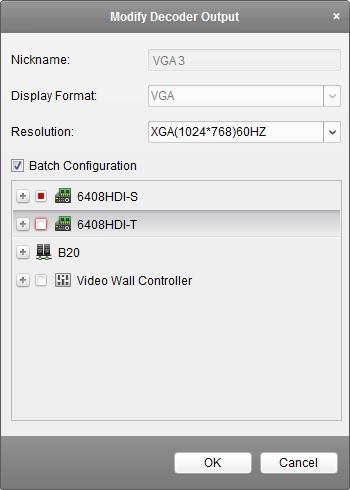 12.3 Configuring Video Wall Settings After the encoding device and decoding device have been added, the parameters of Video Wall need to be configured for video display. 12.3.1 Linking Decoding Output with Video Wall 1.