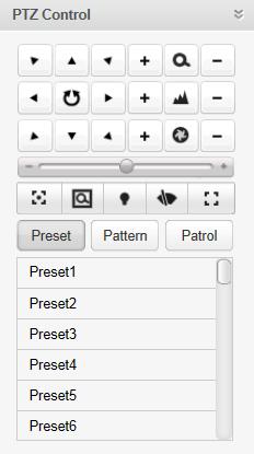 Configuring the Preset Perform the following steps to add a preset: 1. Click the Preset button to enter the PTZ preset configuration panel. 2.