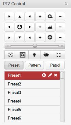 To call a configured preset, select the preset from the list and click the icon. To delete a configured preset, select the preset from the list and click the icon. Configuring the Pattern 1.