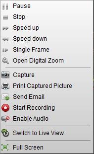 30s, 1 min, 3 min, 5 min, 8 min, and 10 min are selectable. 3. Select a time period to start the instant playback.
