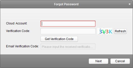 If you forget your password, click Forgot Password to verify your account and reset your password. Cloud Accout: Edit user name of your account.