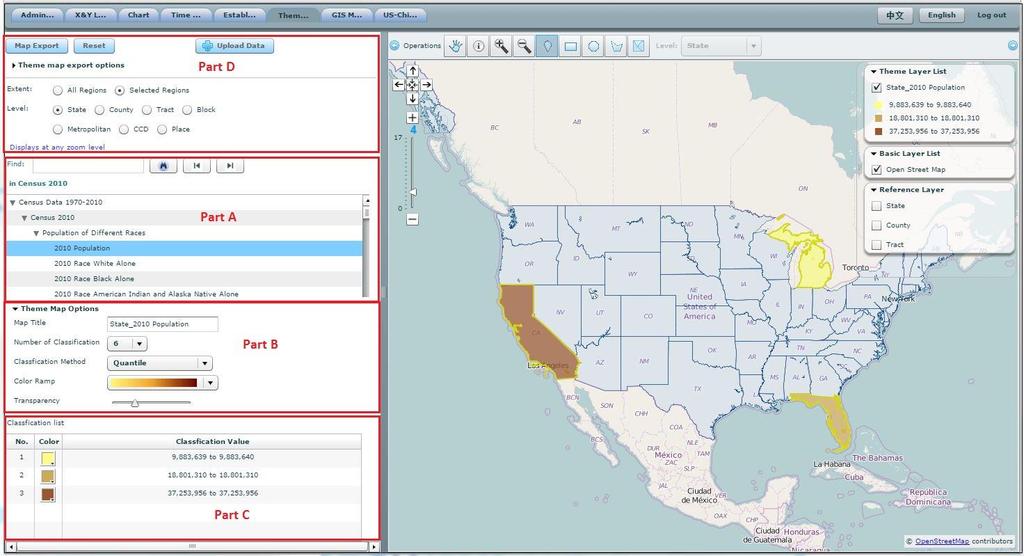 7. THEME MAPS UGE can generate spatial distribution maps based on certain indexes.