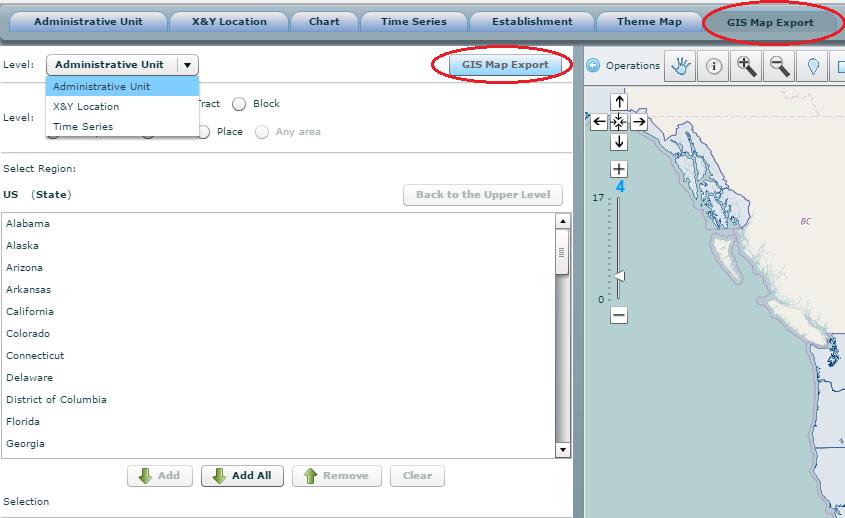 8. GIS MAP EXPORT The GIS Map Export function generates files in formats including files.shp,.xls,.