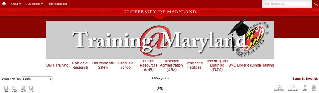 Finding ORA Certificate Program Classes The Training@Maryland site contains many training programs offered by