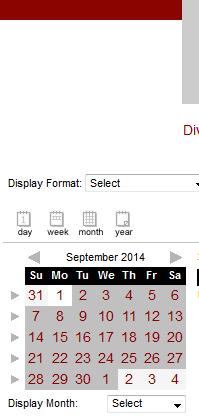 Click on the Year button to adjust the view from the default (Month) to Year to see all classes being offered