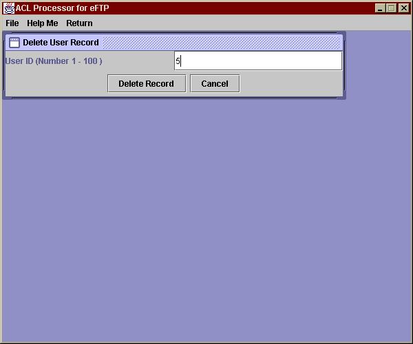 Team A eftp User Guide 14/30 II IP (Site) Maintenance: An IP (Site) maintenance right is given only to administrator, they can add new record, can view records, can update records and can delete