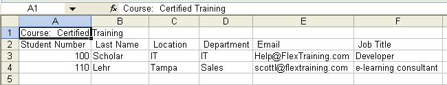 Sample Download CSV to Excel Report The last is the Email icon.