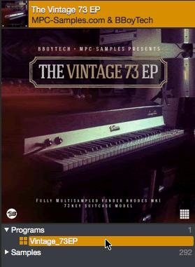 Double click the Vintage_73EP.