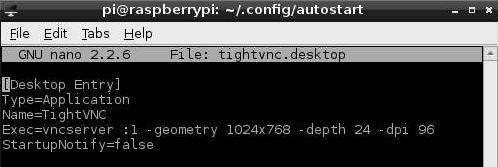 Setting up the Pi to Automatically Start a VNC Server Upon Bootup 1. In LX Terminal go into the hidden config directory by typing "cd.config 2. create a new folder named "autostart" within the ".