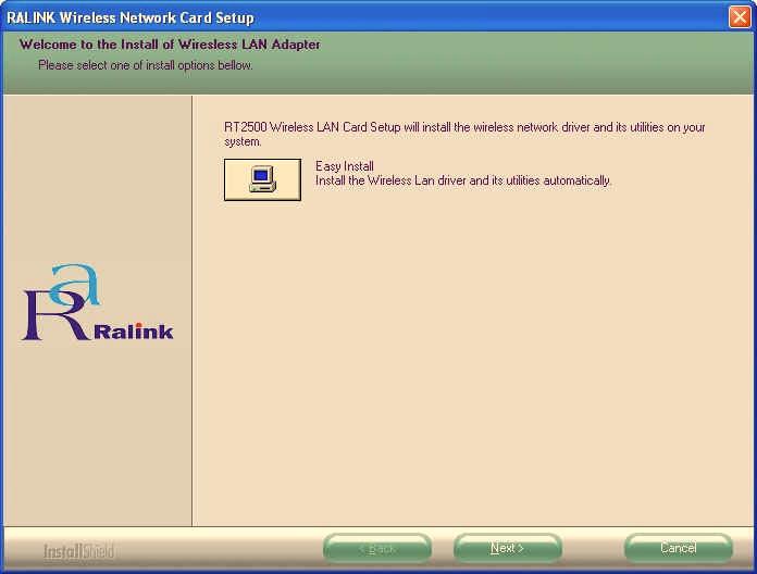 3. RALINK Wireless Network Card Setup