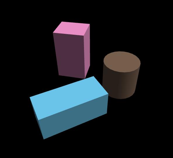 Experiment 2: Selecting Objects and Changing Pigments Let s try to color our objects something other than gray. 1. Open the file three_obj.kmz. 2. Double click on the cylinder.