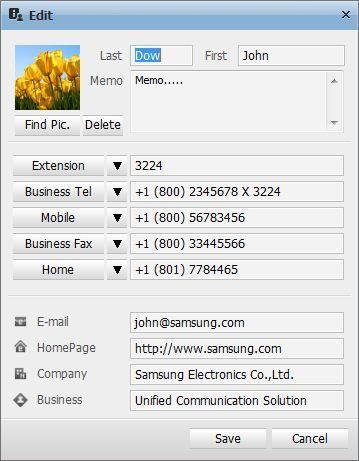 Modifying a Contact You can modify a contact registered in the phonebook. 1. In the Phonebook screen, double-click the name of the contact you want modify.