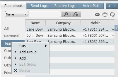 Message, Print, and PhoneBook Sync.