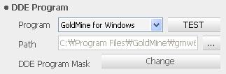You can select Goldmine or Other for the DDE program.
