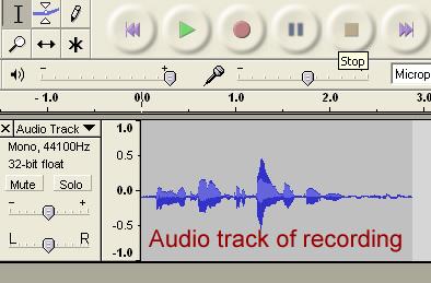 Audacity makes an audio track of the recording: Figure 11 5.