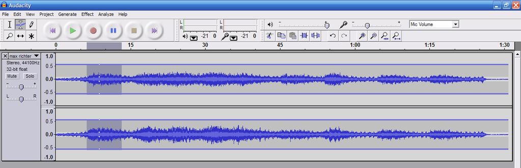 How to Change the Volume of the Audio 1.) To change the volume within an audio track, click the Envelope Tool Figure 21 2.