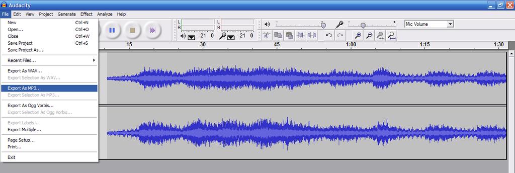 How to Export an Audio Track to MP3 Format 1.