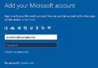8 Introducing Windows 10 Getting a Microsoft Account A Microsoft Account is required for many of the feaures of Windows 10.
