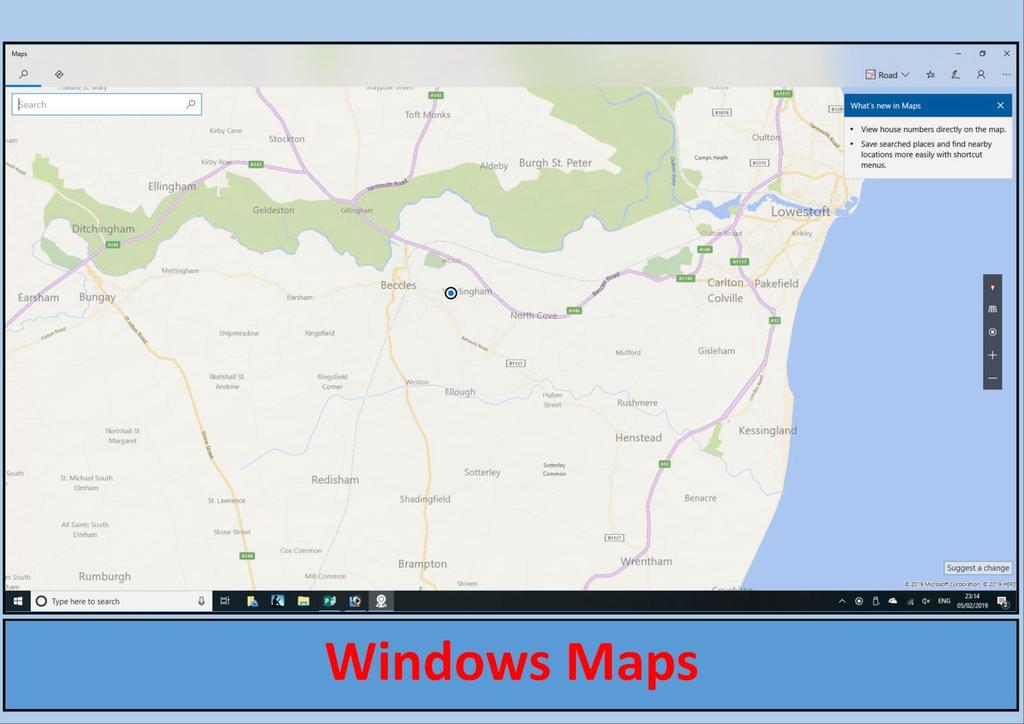 Windows MAPS Unlike Google Maps this application is not