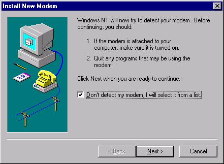 Double-click on "Modems" icon to install a new modem. 3.