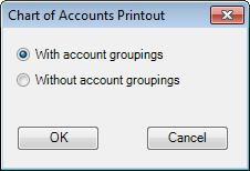 18 Select With or Without account groupings and click OK A new worksheet is